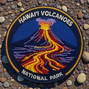 Hawaii Volcanoes National Park Patch 3” Iron On Embroidered Travel Badge
